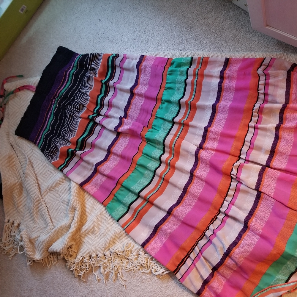 torrid Striped Maxi Dress in Pink, Orange, Green, Black